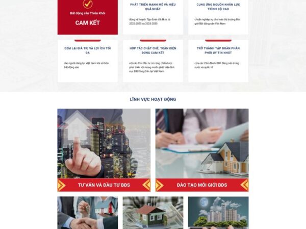 Theme wordpress giống tập đoàn bds thiên khôi