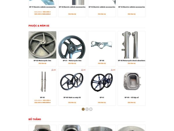 Theme wordpress bán phụ tùng xe máy