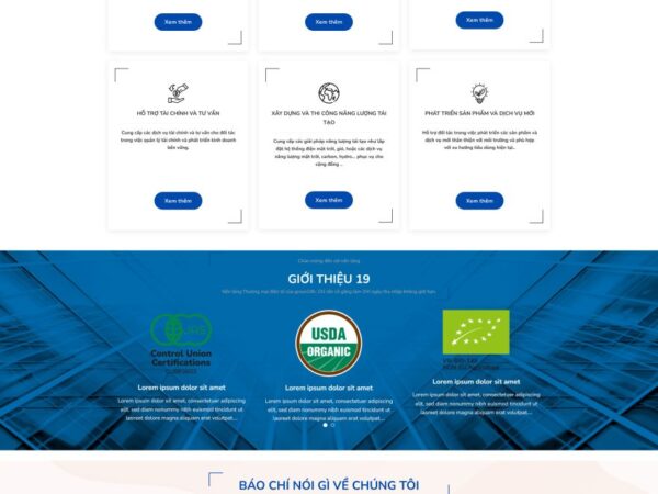 Theme wordpress giới thiệu công ty năng lượng xanh