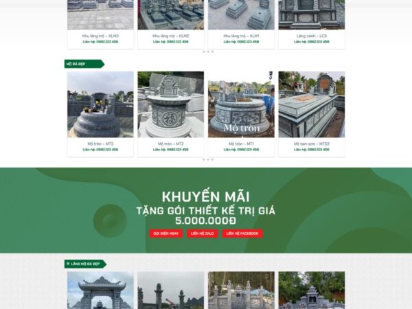 Theme wordpress lăng mộ đá 2