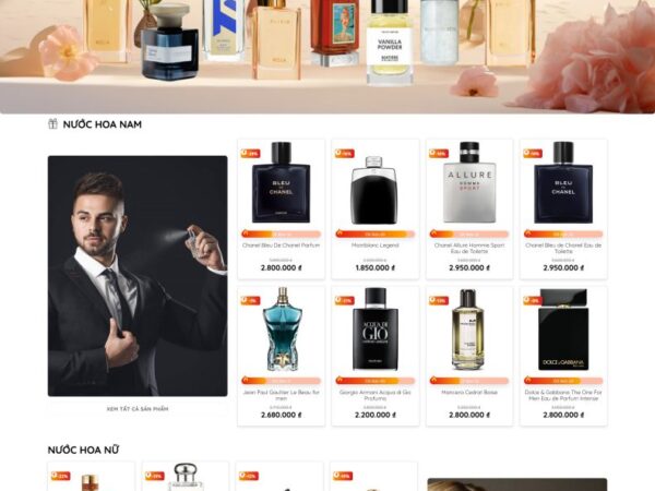 Theme wordpress shop bán nước hoa