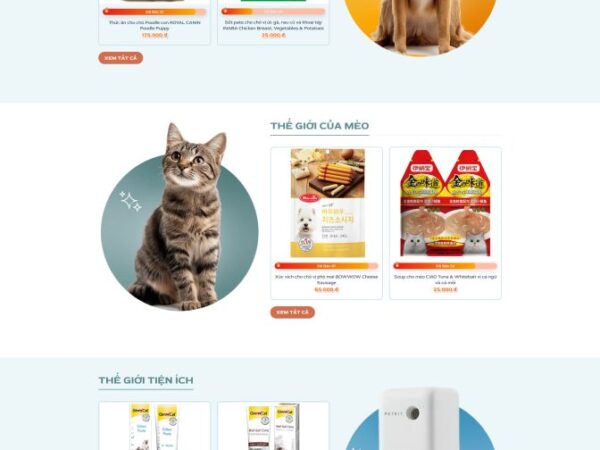 Theme wordpress dịch vụ thú cưng chó mèo