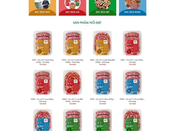 Theme wordpress công ty thực phẩm xúc xích